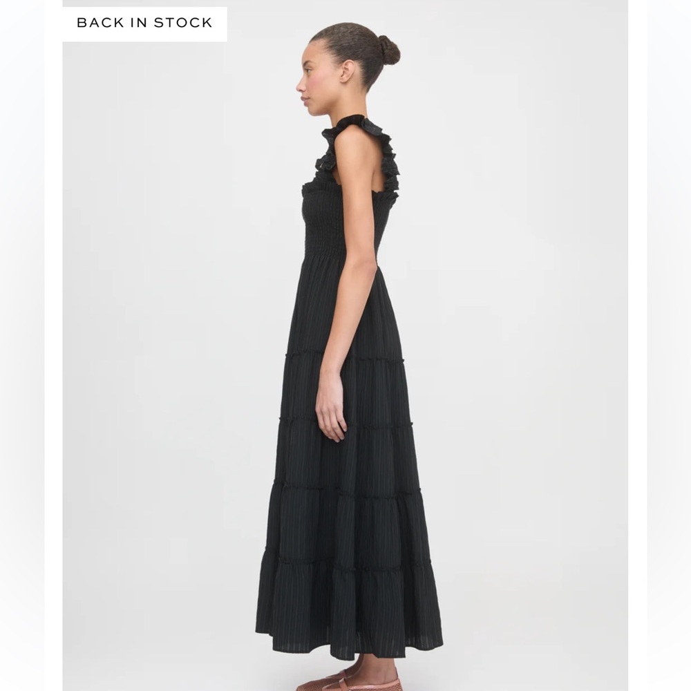 Hill House Black Ruffled Maxi Dress size medium - Picture 3 of 7